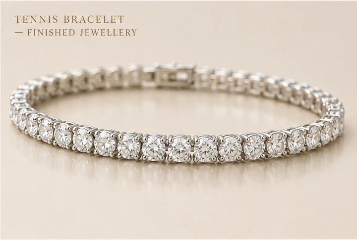 Finished tennis bracelet